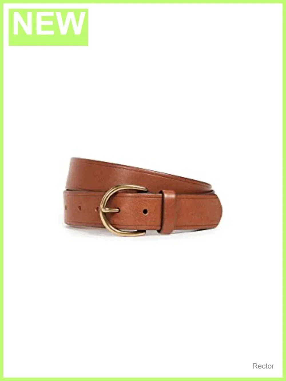 Madewell Medium Perfect Leather Belt Gold Buckle
